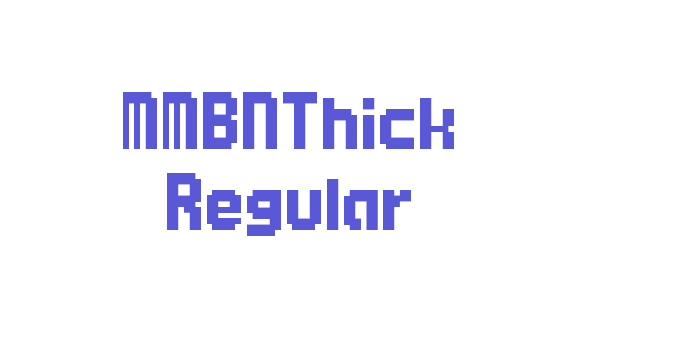 MMBNThick Regular Font Download