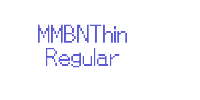 MMBNThin Regular Font Download