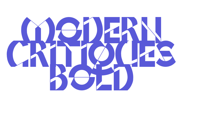 MODERN CRITIQUES BOLD Font Download