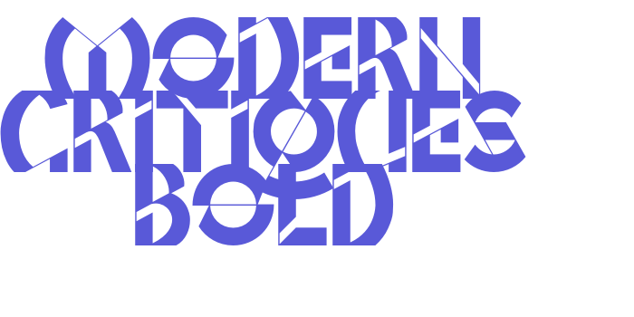 MODERN CRITIQUES BOLD Font Download