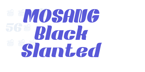 MOSANG Black Slanted font free