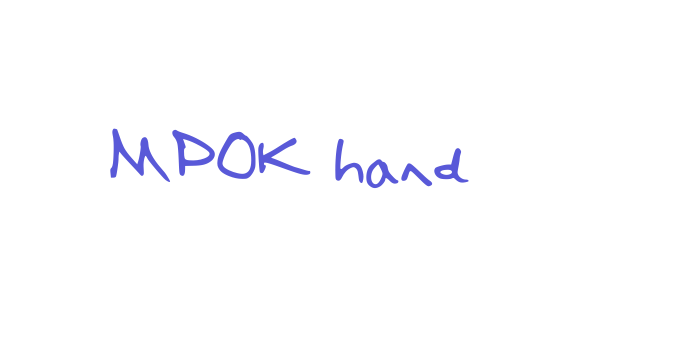 MPOK hand Font Download