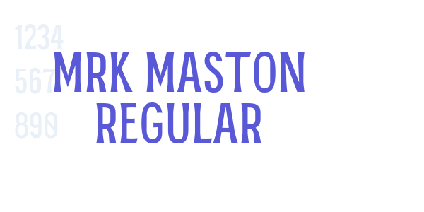 MRK Maston Regular font free