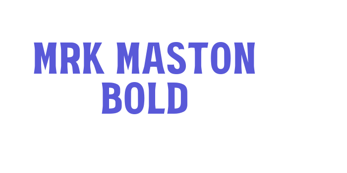 MRK Maston Bold Font Download