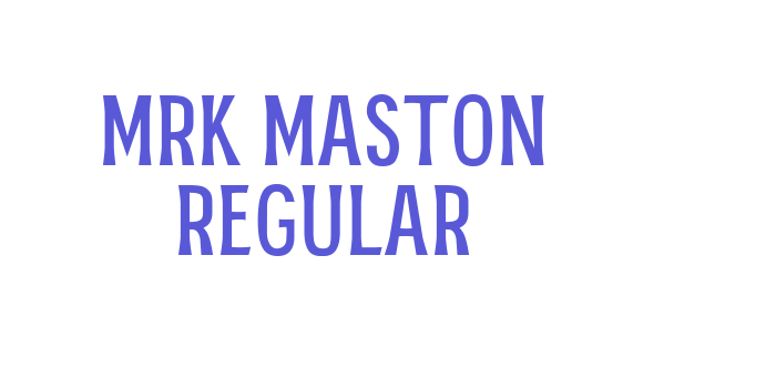 MRK Maston Regular Font Download