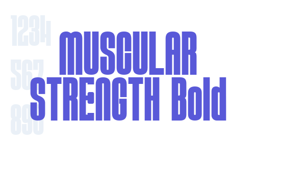 MUSCULAR STRENGTH Bold Font