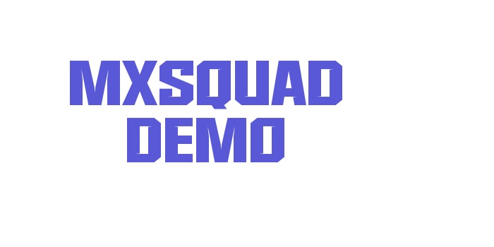 MXSQUAD Demo Font Download