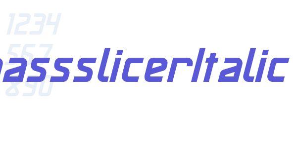 MaassslicerItalic font