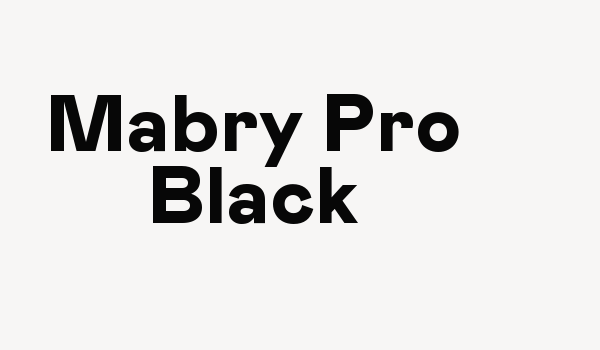 Mabry Pro Black Font