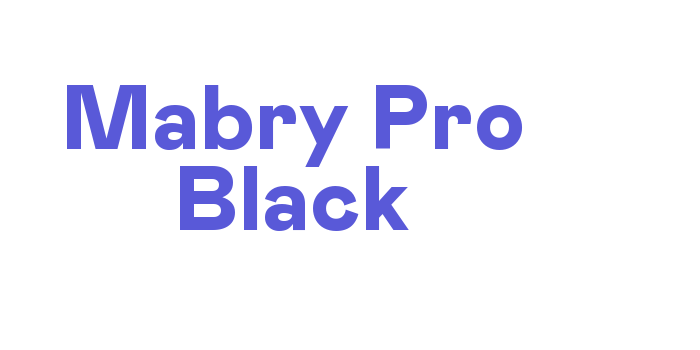 Mabry Pro Black Font Download