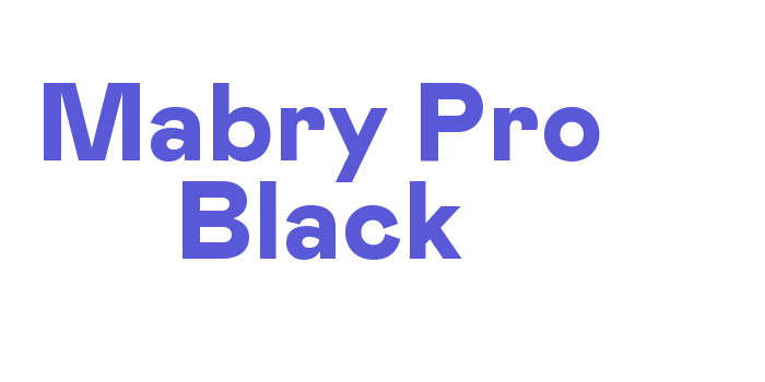 Mabry Pro Black Font