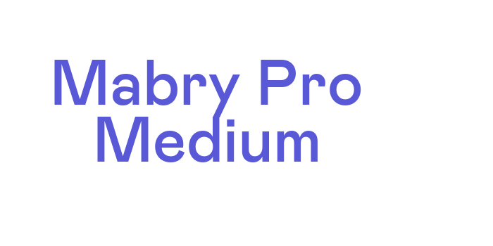 Mabry Pro Medium Font Download