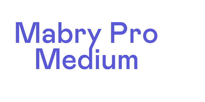 Mabry Pro Medium Font