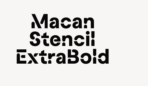 Macan Stencil ExtraBold Font