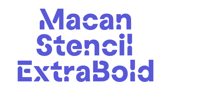 Macan Stencil ExtraBold Font