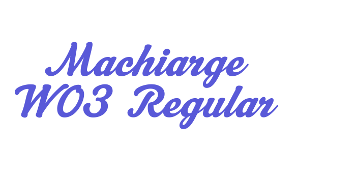 Machiarge W03 Regular Font Download