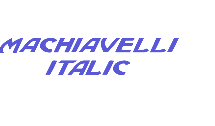 Machiavelli Italic Font