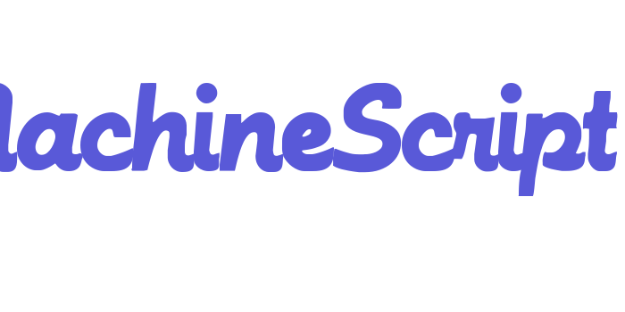 MachineScript Font