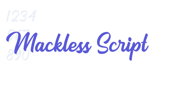 Mackless Script font free