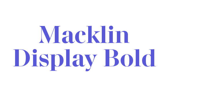 Macklin Display Bold Font Download