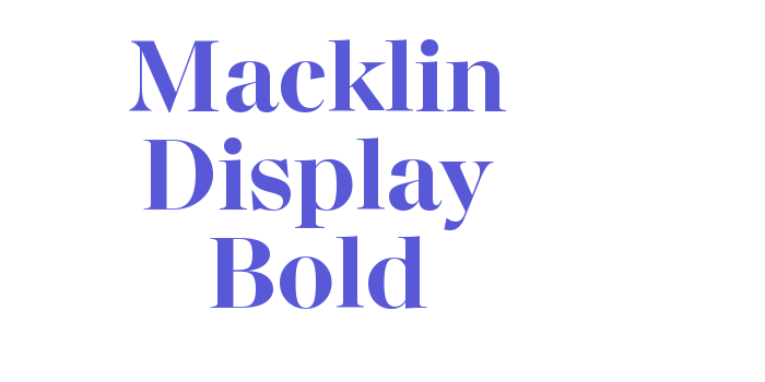 Macklin Display Bold Font