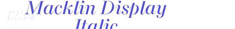 Macklin Display Italic-font