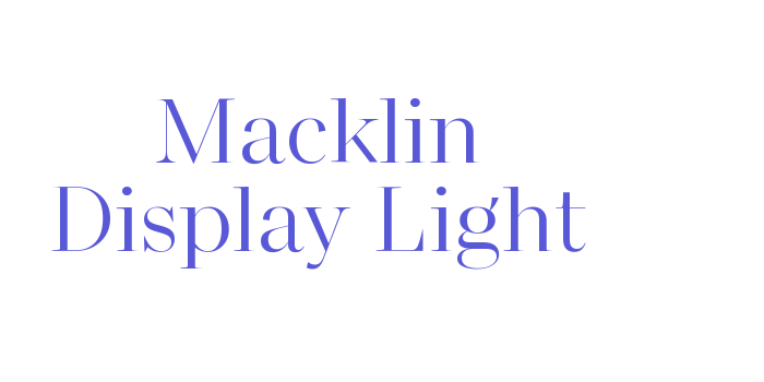 Macklin Display Light Font Download