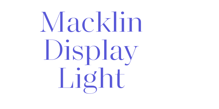 Macklin Display Light Font