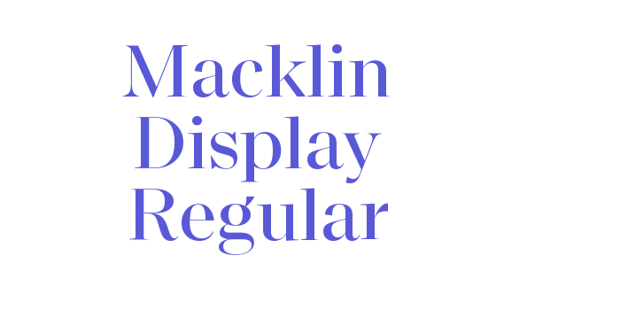 Macklin Display Regular Font Download