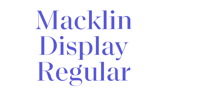 Macklin Display Regular Font