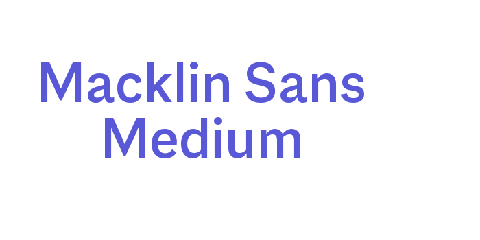 Macklin Sans Medium Font Download