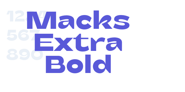 Macks Extra Bold font