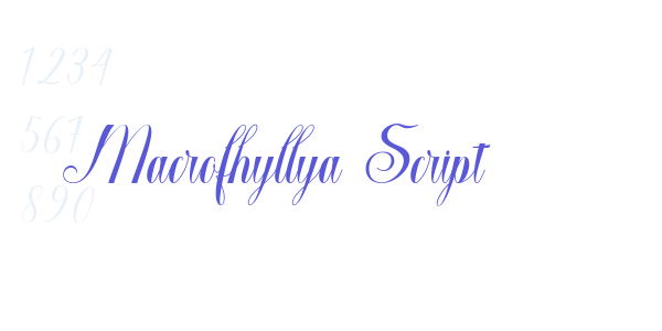 Macrofhyllya Script font free