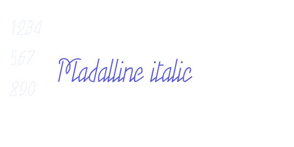 Madalline italic font free