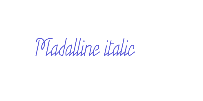 Madalline italic Font