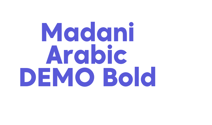 Madani Arabic DEMO Bold Font Download