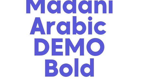 Madani Arabic DEMO Bold Font