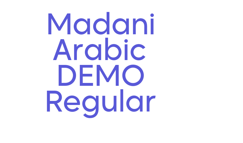 Madani Arabic DEMO Regular Font