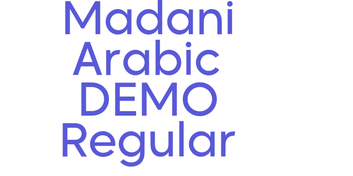 Madani Arabic DEMO Regular Font Download