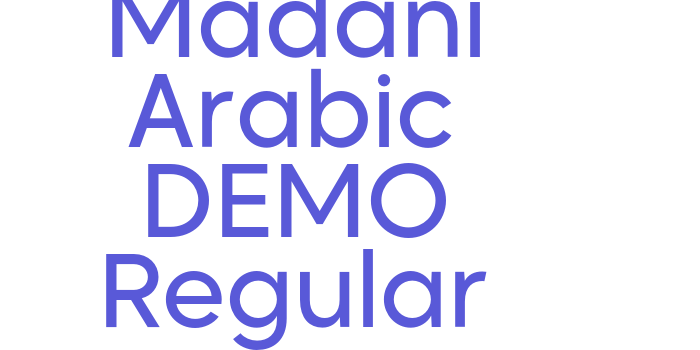 Madani Arabic DEMO Regular Font