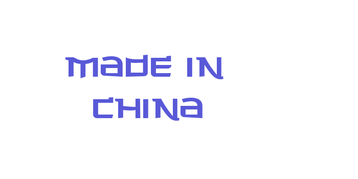 Made in China Font Download