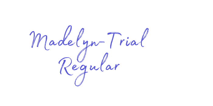 Madelyn-Trial Regular Font Download