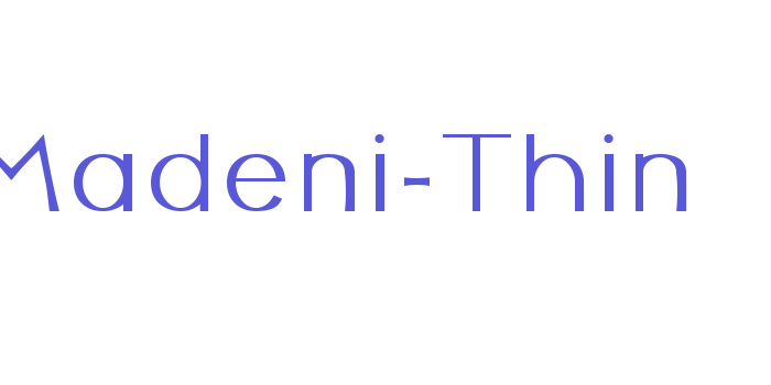 Madeni-Thin Font