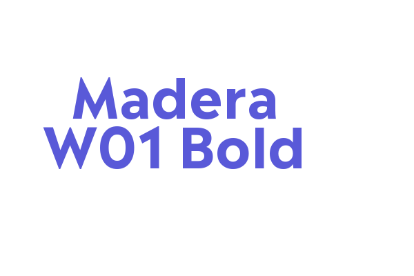 Madera W01 Bold Font