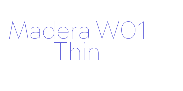 Download Madera W01 Thin Font