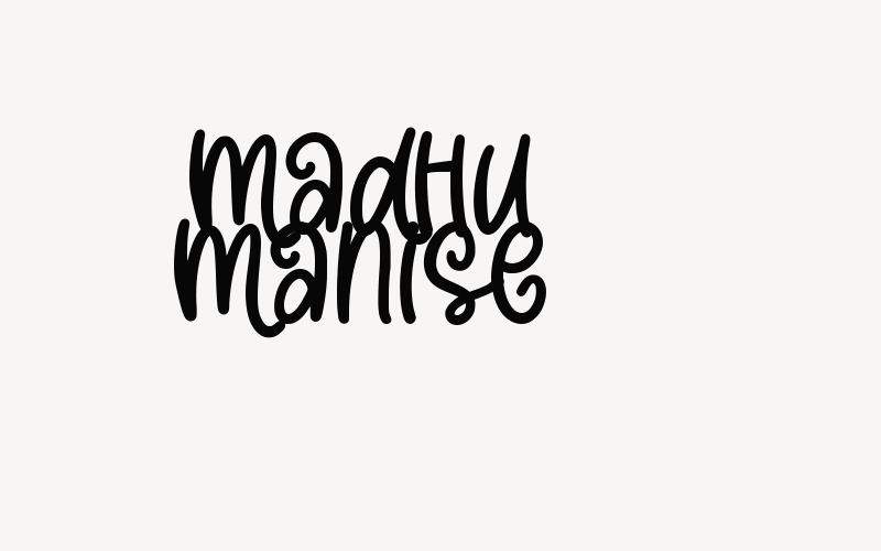 Madhu Manise Font