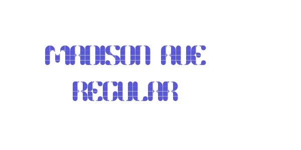 Madison Ave. Regular font free