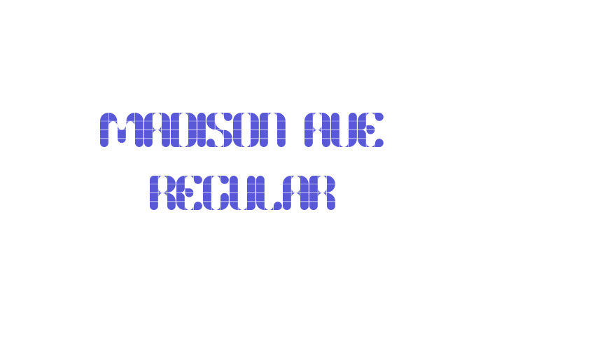 Madison Ave. Regular Font Download