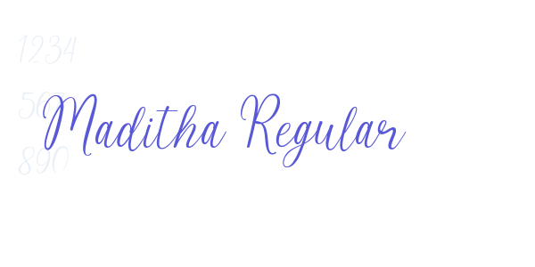 Maditha Regular font free