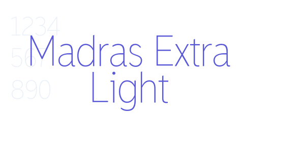 Madras Extra Light font free